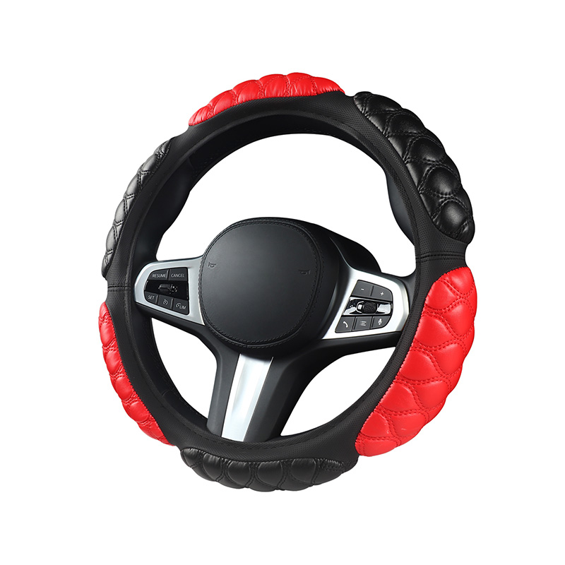 YY-C001 Luxury Sports Series Red And Black Two-Color Car Racing Steering Wheel Cover